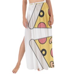 Pizza-slice-food-italian Maxi Chiffon Tie-up Sarong by Sudhe