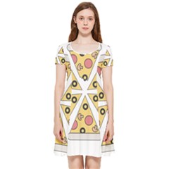 Pizza-slice-food-italian Inside Out Cap Sleeve Dress by Sudhe