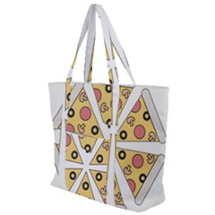 Pizza-slice-food-italian Zip Up Canvas Bag by Sudhe