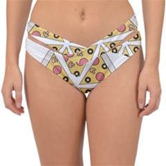 Pizza-slice-food-italian Double Strap Halter Bikini Bottom