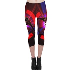 Science-fiction-cover-adventure Capri Leggings  by Sudhe