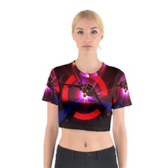 Science-fiction-cover-adventure Cotton Crop Top by Sudhe