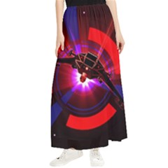 Science-fiction-cover-adventure Maxi Chiffon Skirt