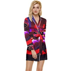 Science-fiction-cover-adventure Long Sleeve Satin Robe by Sudhe