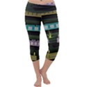 Narrow-boats-scene-pattern Capri Yoga Leggings View1