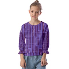 Background-non-seamless-pattern Kids  Cuff Sleeve Top