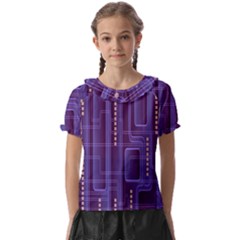 Background-non-seamless-pattern Kids  Frill Chiffon Blouse