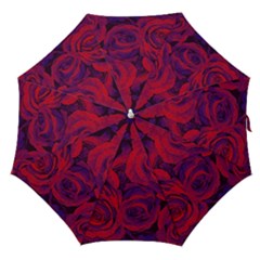 Roses-red-purple-flowers-pretty Straight Umbrellas by Sudhe