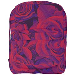 Roses-red-purple-flowers-pretty Full Print Backpack by Sudhe