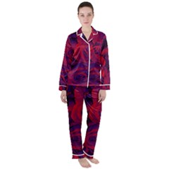 Roses-red-purple-flowers-pretty Satin Long Sleeve Pajamas Set by Sudhe