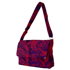 Roses-red-purple-flowers-pretty Full Print Messenger Bag (m) by Sudhe