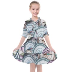 Compass-direction-north-south-east Kids  All Frills Chiffon Dress by Sudhe