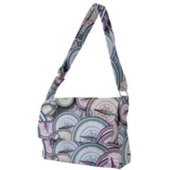 Compass-direction-north-south-east Full Print Messenger Bag (l) by Sudhe