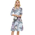 Compass-direction-north-south-east Classy Knee Length Dress View1