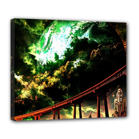 Science-fiction-forward-futuristic Deluxe Canvas 24  X 20  (stretched) by Sudhe