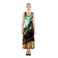 Science-fiction-forward-futuristic Sleeveless Maxi Dress by Sudhe