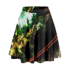 Science-fiction-forward-futuristic High Waist Skirt by Sudhe