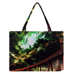 Science-fiction-forward-futuristic Zipper Medium Tote Bag by Sudhe