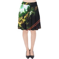 Science-fiction-forward-futuristic Velvet High Waist Skirt by Sudhe