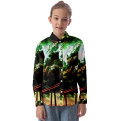 Science-fiction-forward-futuristic Kids  Long Sleeve Shirt by Sudhe