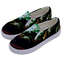 Science-fiction-forward-futuristic Kids  Canvas Slip Ons by Sudhe