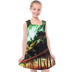 Science-fiction-forward-futuristic Kids  Cross Back Dress by Sudhe