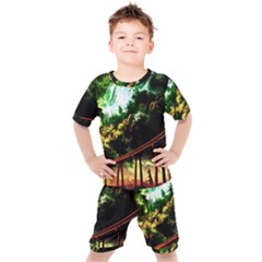 Science-fiction-forward-futuristic Kids  Tee And Shorts Set by Sudhe