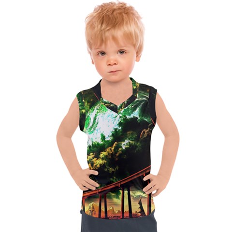 Science-fiction-forward-futuristic Kids  Sport Tank Top by Sudhe