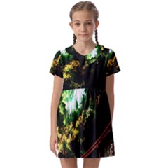 Science-fiction-forward-futuristic Kids  Asymmetric Collar Dress by Sudhe