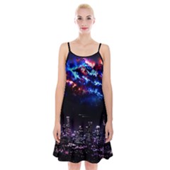 Science-fiction-sci-fi-forward Spaghetti Strap Velvet Dress by Sudhe