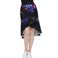 Science-fiction-sci-fi-forward Frill Hi Low Chiffon Skirt by Sudhe