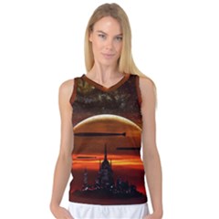 Science-fiction-digital-illustration Women s Basketball Tank Top by Sudhe