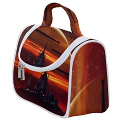 Science-fiction-digital-illustration Satchel Handbag by Sudhe