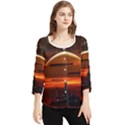 Science-fiction-digital-illustration Chiffon Quarter Sleeve Blouse View1