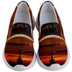 Science-fiction-digital-illustration Kids Lightweight Slip Ons by Sudhe