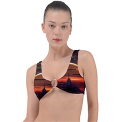 Science-fiction-digital-illustration Ring Detail Bikini Top by Sudhe