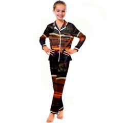 Science-fiction-digital-illustration Kid s Satin Long Sleeve Pajamas Set