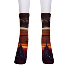 Science-fiction-digital-illustration Men s Crew Socks by Sudhe