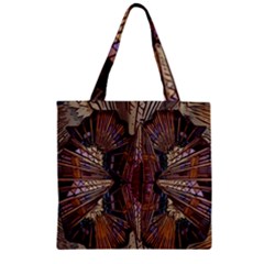 Abstract-design-backdrop-pattern Zipper Grocery Tote Bag by Sudhe