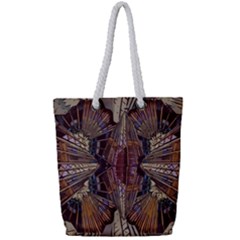 Abstract-design-backdrop-pattern Full Print Rope Handle Tote (small) by Sudhe