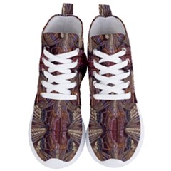 Abstract-design-backdrop-pattern Women s Lightweight High Top Sneakers by Sudhe