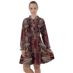 Abstract-design-backdrop-pattern All Frills Chiffon Dress by Sudhe