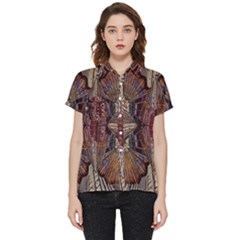 Abstract-design-backdrop-pattern Short Sleeve Pocket Shirt