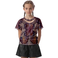 Abstract-design-backdrop-pattern Kids  Front Cut Tee