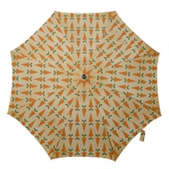 Pattern-carrot-pattern-carrot-print Hook Handle Umbrellas (large) by Sudhe