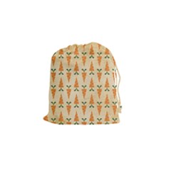 Pattern-carrot-pattern-carrot-print Drawstring Pouch (small) by Sudhe