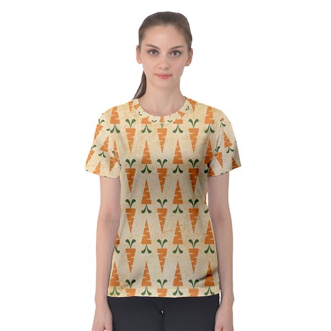 Pattern-carrot-pattern-carrot-print Women s Sport Mesh Tee by Sudhe