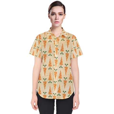 Pattern-carrot-pattern-carrot-print Women s Short Sleeve Shirt by Sudhe