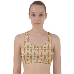 Pattern-carrot-pattern-carrot-print Back Weave Sports Bra by Sudhe