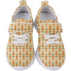 Pattern-carrot-pattern-carrot-print Kids  Velcro Strap Shoes by Sudhe